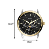  Shop Authentic Fossil Neutra Moonphase Multifunction Black Dial Two Tone Steel Strap Watch for Men - FS5906 - Luxxuri