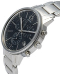  Shop Authentic Calvin Klein Post Minimal Chronograph Black Dial Silver Steel Strap Watch for Men - K7627161 - Luxxuri
