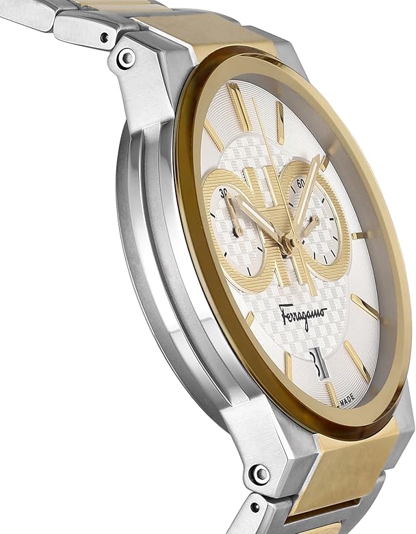  Shop Authentic Salvatore Ferragamo F-80 Classic White Dial Two Tone Steel Strap Watch for Men - SFME00821 - Luxxuri