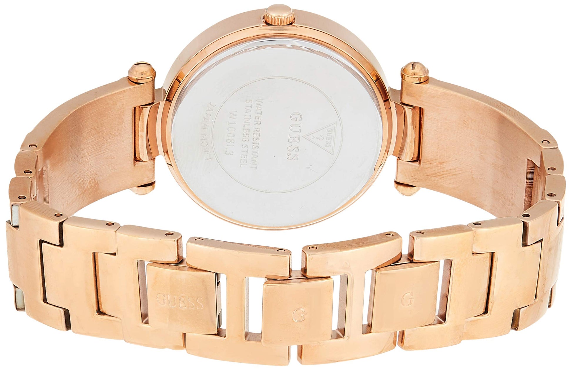  Shop Authentic Guess Muse Quartz Silver Dial Rose Gold Steel Strap Watch For Women - W1008L3 - Luxxuri