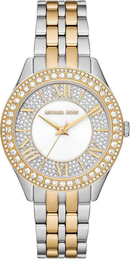  Shop Authentic Michael Kors Harlowe Three-Hand Crystals White Dial Two Tone Steel Strap Watch for Women - MK4811 - Luxxuri