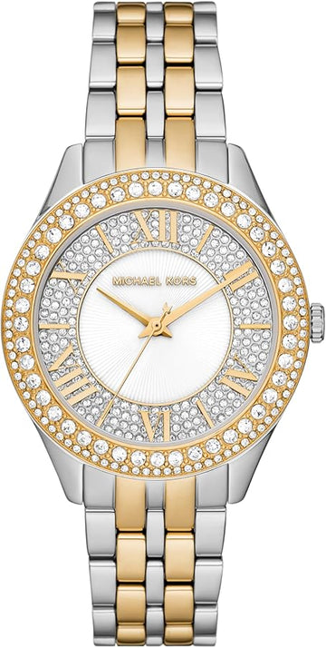  Shop Authentic Michael Kors Harlowe Three-Hand Crystals White Dial Two Tone Steel Strap Watch for Women - MK4811 - Luxxuri