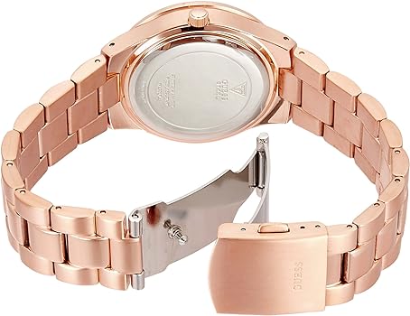  Shop Authentic Guess Glisten Multifunction Quartz Rose Gold Dial Rose Gold Steel Strap Watch For Women - W16017L1 - Luxxuri