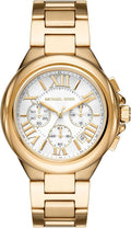  Shop Authentic Michael Kors Camille Chronograph White Dial Gold Steel Strap Watch For Women - MK7270 - Luxxuri