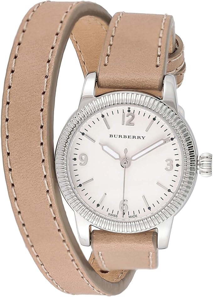  Shop Authentic Burberry Utilitarian White Dial Pink Leather Strap Watch for Women - BU7847 - Luxxuri