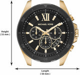  Shop Authentic Michael Kors Brecken Chronograph Black Dial Gold Steel Strap Watch For Men - MK8848 - Luxxuri