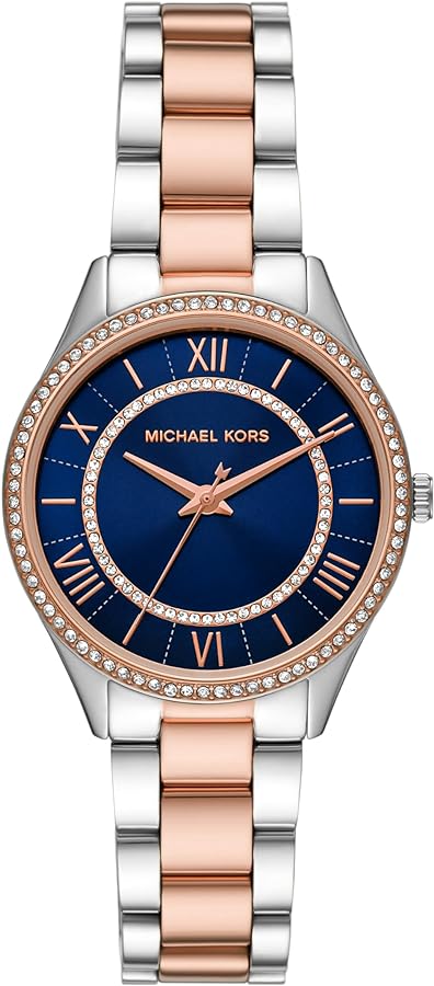  Shop Authentic Michael Kors Lauryn Quartz Blue Dial Two Tone Steel Strap Watch For Women - MK3929 - Luxxuri