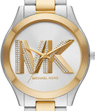  Shop Authentic Michael Kors Slim Runway Three Hand Silver Dial Two Tone Steel Strap Watch For Women - MK4735 - Luxxuri