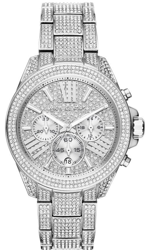  Shop Authentic Michael Kors Wren Chronograph Crystals Silver Dial Silver Steel Strap Watch For Women - MK6317 - Luxxuri