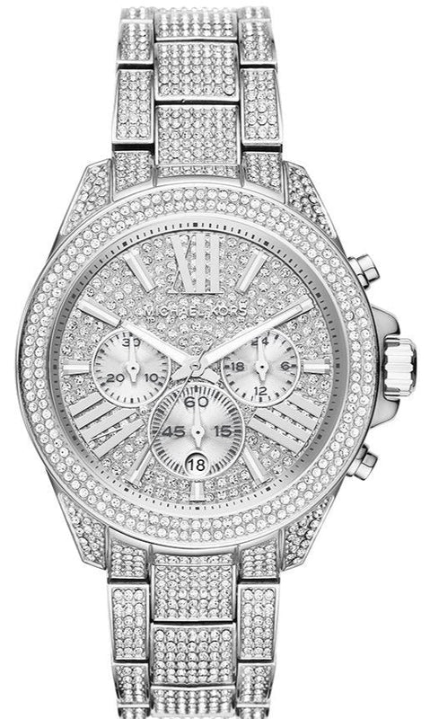  Shop Authentic Michael Kors Wren Chronograph Crystals Silver Dial Silver Steel Strap Watch For Women - MK6317 - Luxxuri