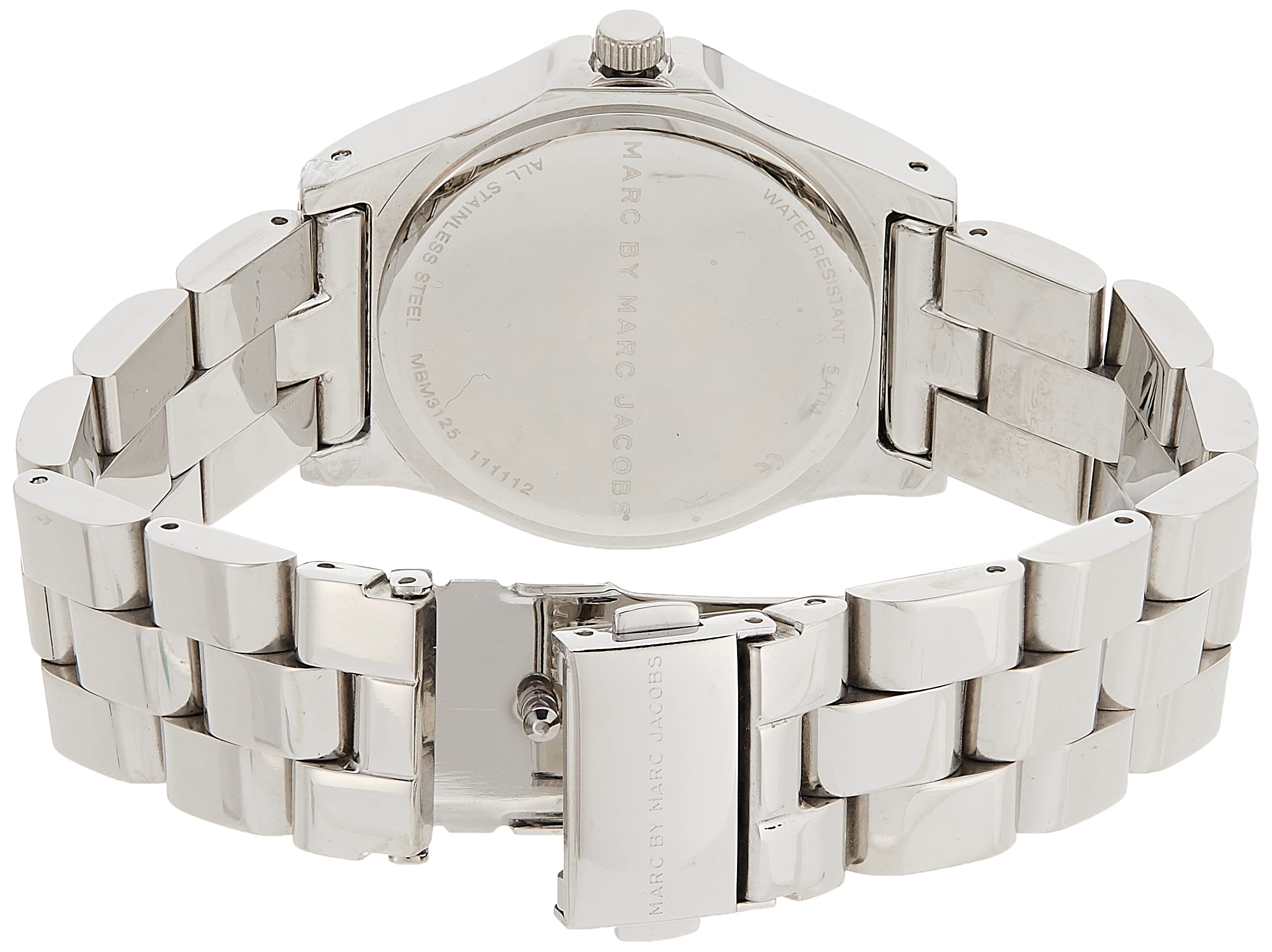 Marc Jacobs Blade Chronograph Silver Dial Silver  Steel Strap Watch for Women - MBM3125