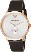  Shop Authentic Emporio Armani Modern Slim Analog Silver Dial Brown Leather Strap Watch For Men - AR11163 - Luxxuri