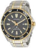  Shop Authentic Citizen Eco Drive Promaster Diver Black Dial Two Tone Steel Strap Watch For Men - BN0194-57E - Luxxuri