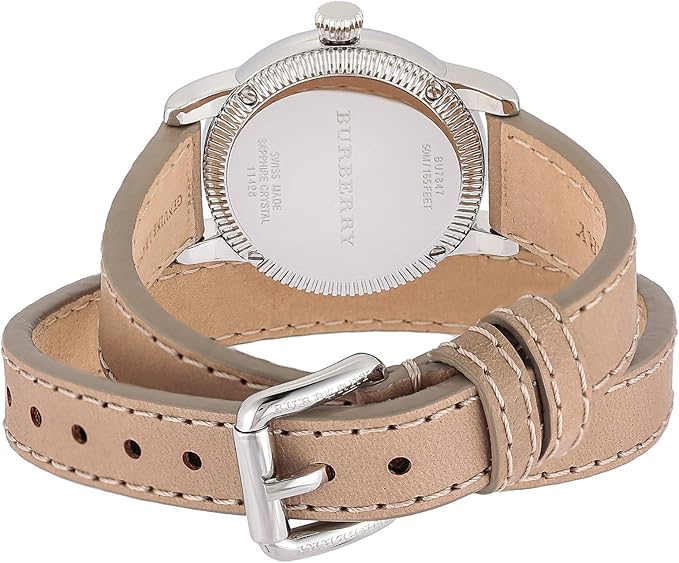  Shop Authentic Burberry Utilitarian White Dial Pink Leather Strap Watch for Women - BU7847 - Luxxuri