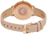  Shop Authentic Emporio Armani Kappa Rose Gold & White Dial Beige Nude Leather Strap Watch For Women - AR2510 - Luxxuri