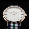  Shop Authentic Daniel Wellington Classic Nottingham White Dial Two Tone NATO Strap Watch For Men - 0108DW - Luxxuri