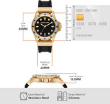  Shop Authentic Michael Kors Everest Three-Hand Crystals Black Dial Black Rubber Strap Watch for Women - MK7440 - Luxxuri
