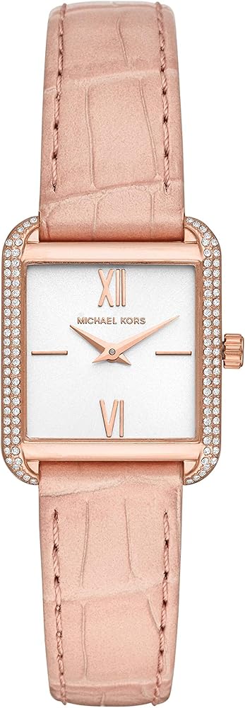  Shop Authentic Michael Kors Lake Quartz White Dial Pink Leather Strap Watch For Women - MK2763 - Luxxuri
