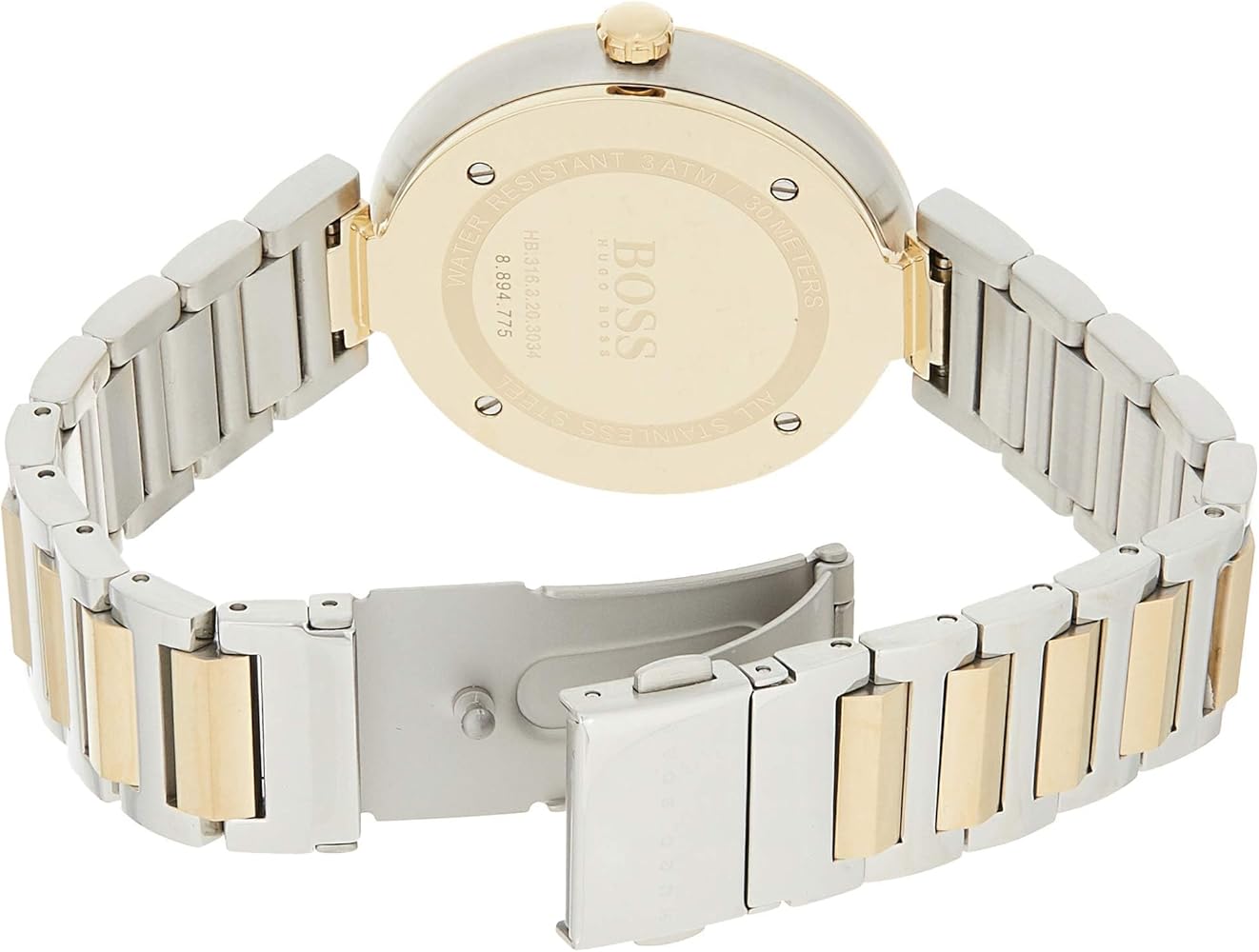 Shop Authentic Hugo Boss Allusion Quartz Silver Dial Two Tone Steel Strap Watch For Women - 1502417 - Luxxuri