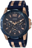  Shop Authentic Guess Oasis Blue Dial Blue & Rose Gold Stainless Steel Strap Watch For Men - W0366G4 - Luxxuri