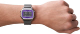  Shop Authentic Fossil Retro Digital Purple Dial Grey Mesh Strap Watch for Men - FS5888 - Luxxuri