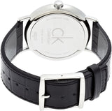  Shop Authentic Calvin Klein Surround Silver Dial Black Leather Strap Watch for Men - K3W211C6 - Luxxuri