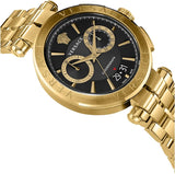  Shop Authentic Versace Aion Chronograph Black Dial Gold Steel Strap Watch For Men - VE1D01721 - Luxxuri