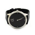  Shop Authentic Calvin Klein Minimal Black Dial Black Leather Strap Watch for Men - K3M221CS - Luxxuri