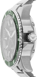  Shop Authentic Emporio Armani Diver Automatic Green Dial Silver Steel Strap Watch For Men - AR60061 - Luxxuri