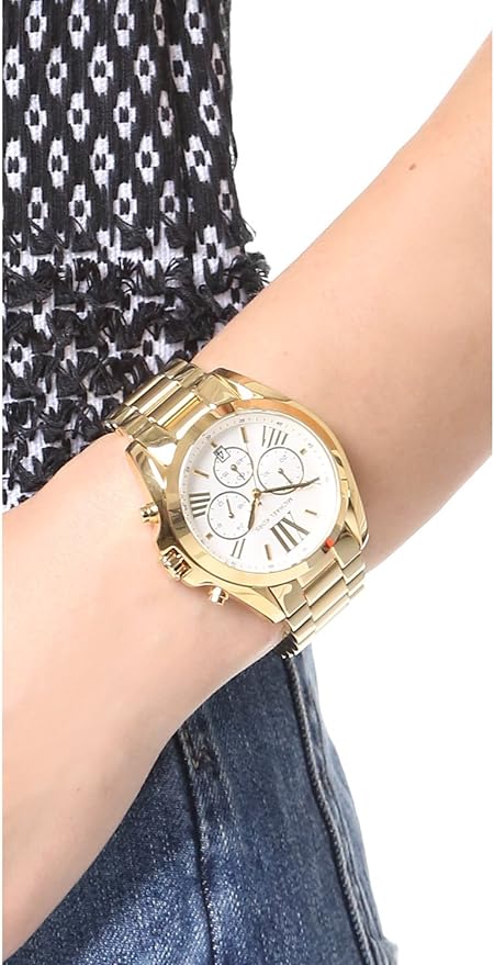  Shop Authentic Michael Kors Bradshaw Chronograph White Dial Gold Steel Strap Watch For Women - MK6266 - Luxxuri