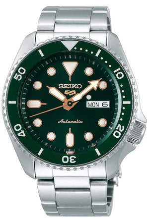  Shop Authentic Seiko 5 Sports Automatic Analog Green Dial Silver Steel Strap Watch For Men - SRPD63K1 - Luxxuri