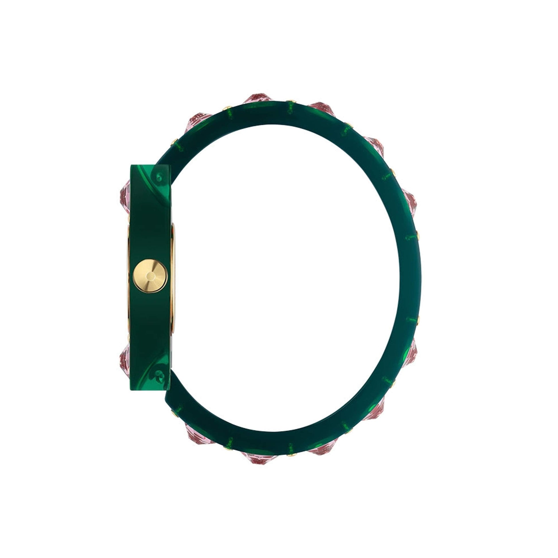  Shop Authentic Gucci Vintage Web Pink Mother of Pearl Dial Two Tone Plastic Strap Watch For Women - YA143525 - Luxxuri