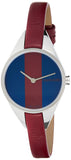  Shop Authentic Calvin Klein Rebel Blue Maroon Dial Maroon Leather Strap Watch for Women - K8P231UN - Luxxuri