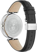  Shop Authentic Versace Palazzo Empire Black Dial Black Leather Strap Watch for Women - VCO060017 - Luxxuri