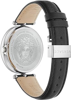  Shop Authentic Versace Palazzo Empire Black Dial Black Leather Strap Watch for Women - VCO060017 - Luxxuri
