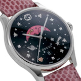  Shop Authentic Gucci G-Timeless Moonphase Black Dial Pink Leather Strap Watch For Women - YA1264046 - Luxxuri