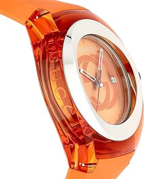  Shop Authentic Gucci Sync XXL Quartz Orange Dial Orange Rubber Strap Unisex Watch - YA137108 - Luxxuri