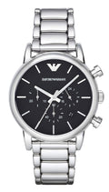  Shop Authentic Emporio Armani Chronograph Black Dial Silver Steel Strap Watch For Men - AR1853 - Luxxuri