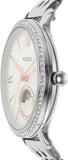  Shop Authentic Fossil Jacqueline Multifunction Moonphase White Dial Silver Steel Strap Watch for Women - ES5164 - Luxxuri