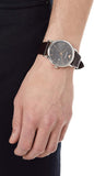 Shop Authentic Emporio Armani Luigi Quartz Gray Dial Brown Leather Strap Watch For Men - AR1996 - Luxxuri