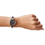  Shop Authentic Fossil Georgia Smoke Grey Dial Grey Leather Strap Watch for Women - ES3077 - Luxxuri