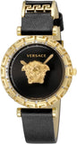  Shop Authentic Versace Palazzo Empire Greca Black Dial Black Leather Strap Watch for Women - VEDV00119 - Luxxuri