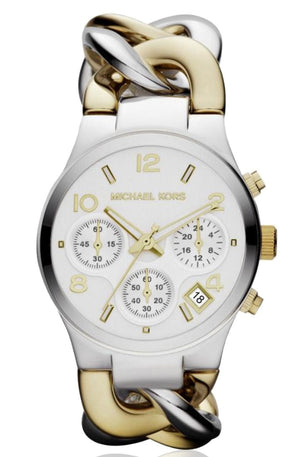  Shop Authentic Michael Kors Runway White Dial Two Tone Steel Strap Watch for Women - MK3199 - Luxxuri