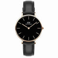  Shop Authentic Daniel Wellington Classic Petite Reading Black Dial Black Leather Strap Watch For Women - DW00100167 - Luxxuri