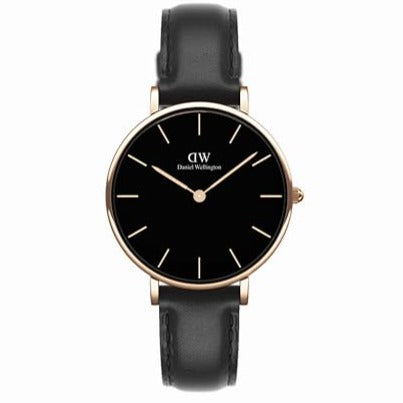  Shop Authentic Daniel Wellington Classic Petite Reading Black Dial Black Leather Strap Watch For Women - DW00100167 - Luxxuri