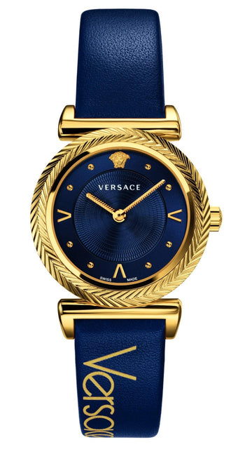  Shop Authentic Versace Greca Blue Dial Blue Leather Strap Watch for Women - VERE00218 - Luxxuri