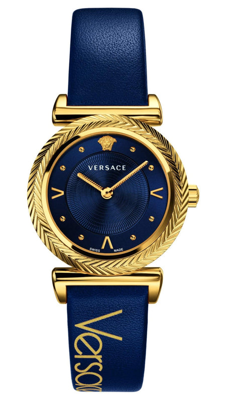  Shop Authentic Versace Greca Blue Dial Blue Leather Strap Watch for Women - VERE00218 - Luxxuri