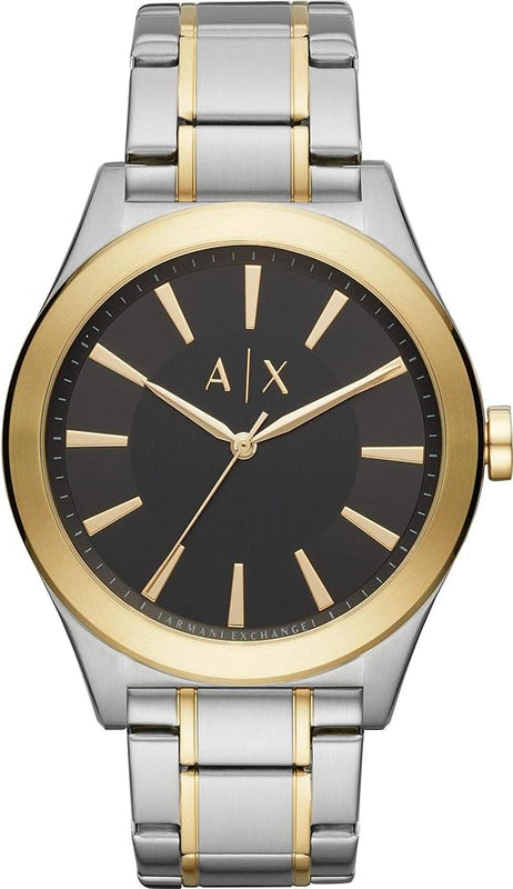  Shop Authentic Armani Exchange Nico Analog Black Dial Two Tone Steel Strap Watch For Men - AX2336 - Luxxuri