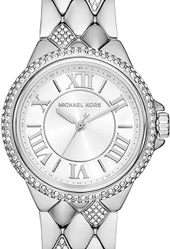  Shop Authentic Michael Kors Camille Pave Crystals Silver Dial Silver Steel Strap Watch for Women - MK4804 - Luxxuri