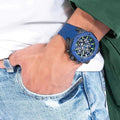  Shop Authentic Guess Formula Multifunction Blue Dial Blue Silicone Strap Watch For Men - GW0579G3 - Luxxuri